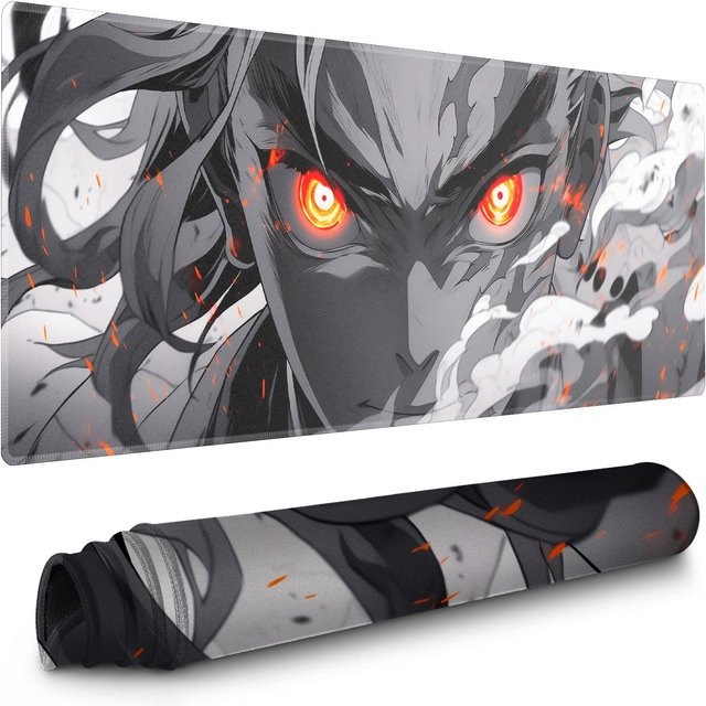 Gaming-Mauspad Kimetsu no Yaiba Kyojuro Rengoku Schreibtischunterlage Multicolor - Bild 1