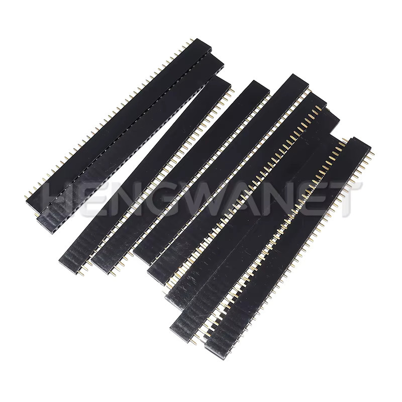HENGWANET 20 Stück 10 Paare 40-polige 1x40 einreihige Stecker- und Buchsenleisten 2,54 mm trennbare Stiftleisten PCB JST-Steckverbinder für Arduino DIY Kit, Schwarz - Bild 3