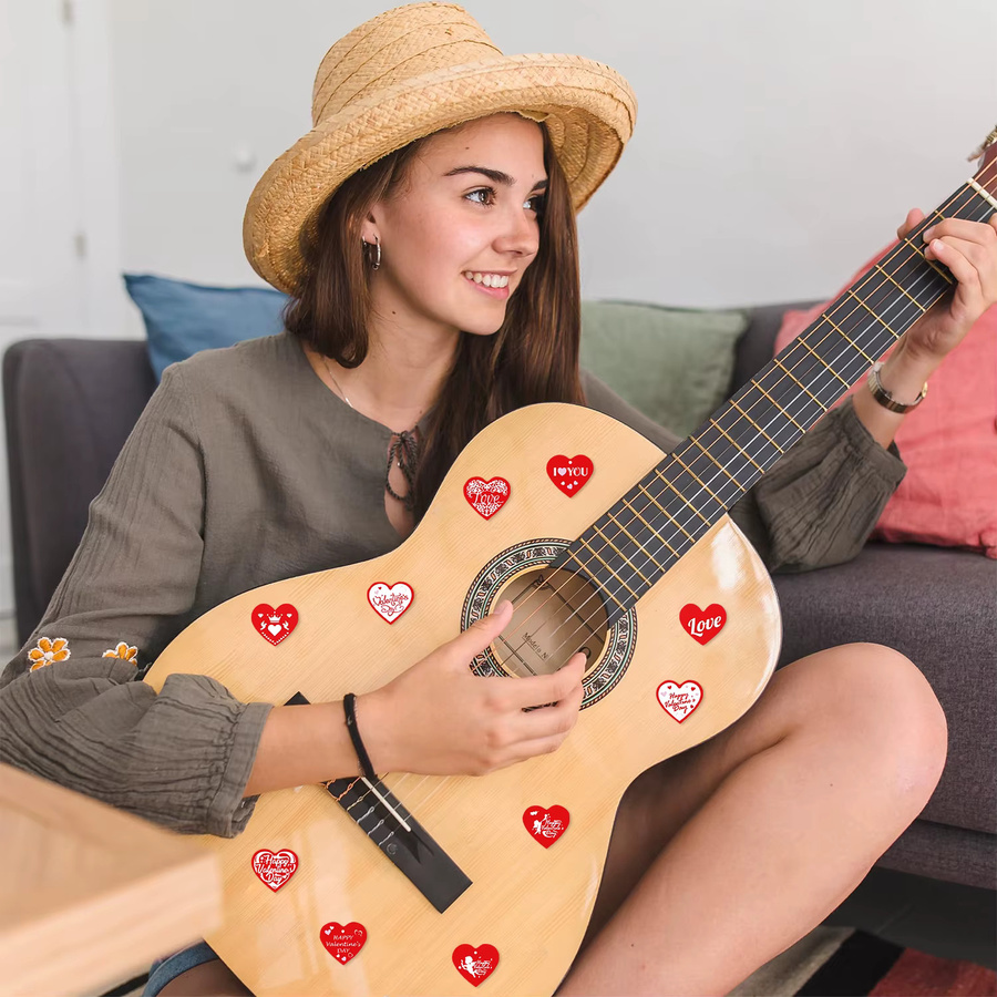 500 Stück Valentinstag-Herzaufkleber-Rolle in Rot mit Happy Valentine's Day Motiv, runde Klebeetiketten aus Papier für deine Party-Dekoration - Bild 3