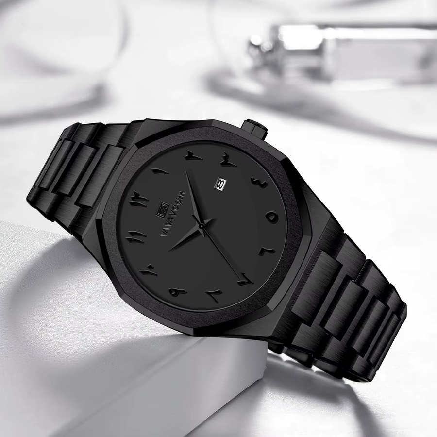 VA VA VOOM Armbanduhr, Quarz, Edelstahl, Schwarz, Herren - Bild 2