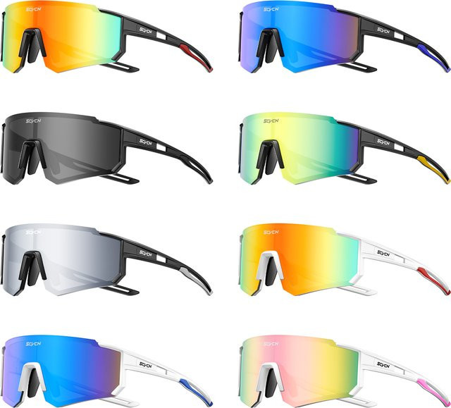 SCVCN Sportsonnenbrille, Unisex, Vollrand, Multicolor, Kunststoff - Bild 1