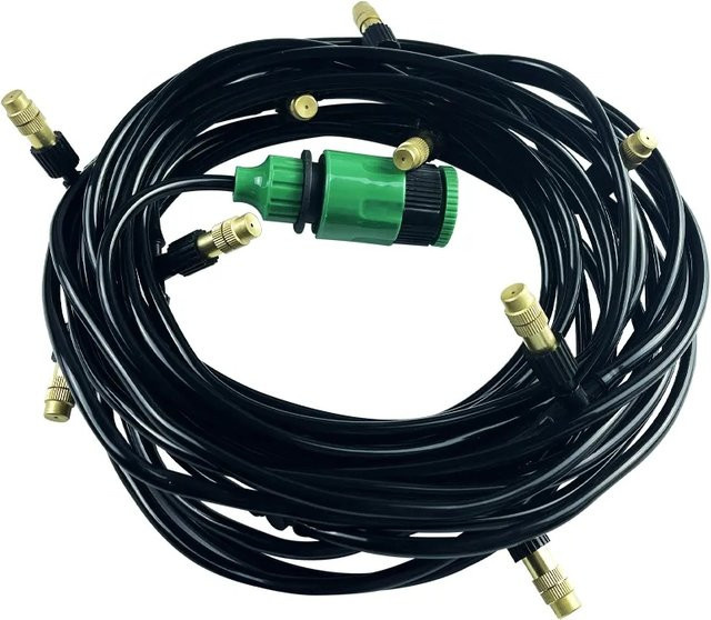 Automatisches Garten-Bewässerungssystem mit Sprühnebel-Düsen und Sprinkler-Set, Schwarz, Reichweite 5-20m - Bild 1