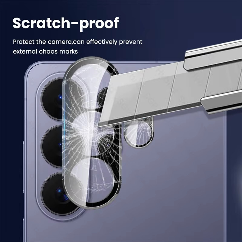 3er-Set 3D gebogener Rückkamera-Objektivschutz aus gehärtetem Glas für Samsung Galaxy S26 Ultra, S26 Plus und S26 5G, transparent - Bild 3