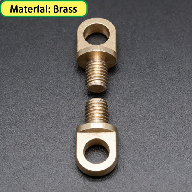 Messing Hebering mit Ohr-Mutter und Rundschraube für Hardware und Drohnen in Messing und Silber - Bild 1