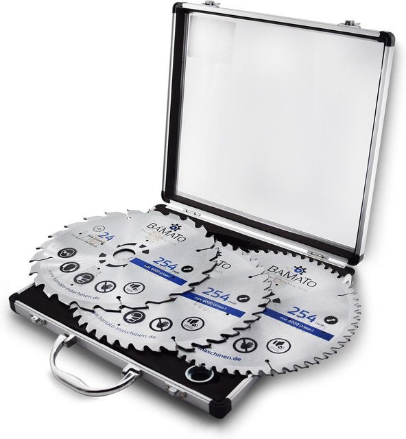 BAMATO 3-tlg. HM-Kreissägeblattset SBS254SET in Silber, Durchmesser: 254 mm - Bild 1