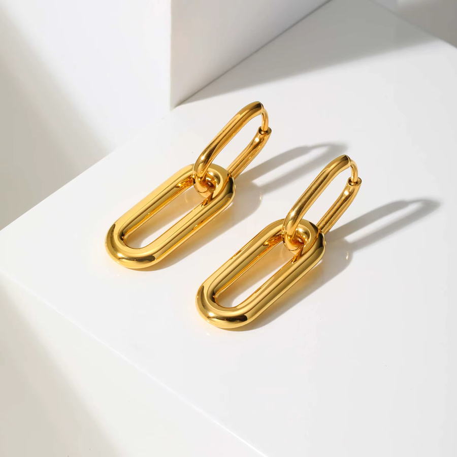 Myfresty Creolen Edelstahl, Gold, Damen - Bild 2