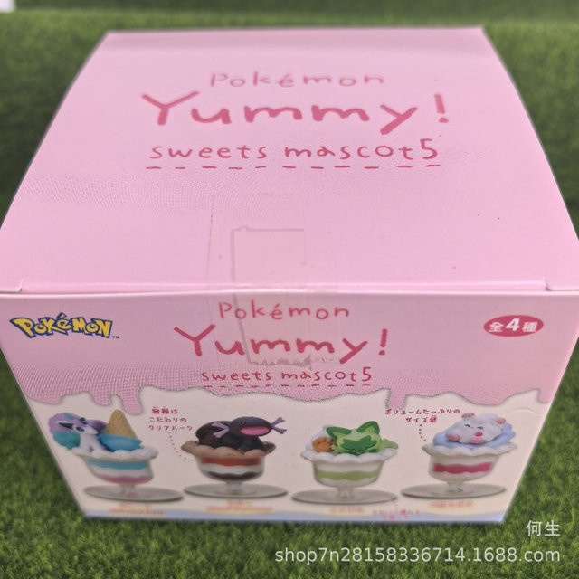 Pokémon Yummy Sweets Macot 5, Eisbecher, Blindbox, Sprigatito-Puppe, ab 6 Jahren - Bild 1