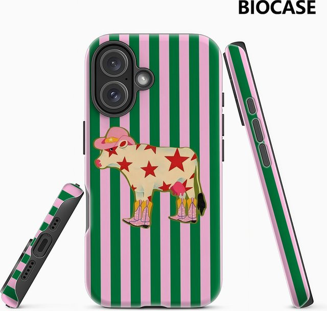 Cowboy Calf Handyhülle für iPhone 17 16 15 14 13 12 Pro Max Plus mit doppelschichtiger Rückseite in Multicolour - Bild 1