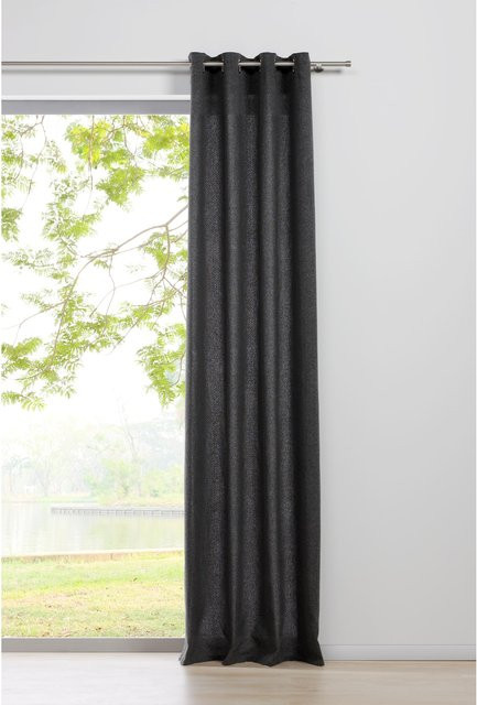 Ondeco Ösenschal Chalet Blickdichter Vorhang Anthrazit B: 135 cm, H: 300 cm - Bild 1