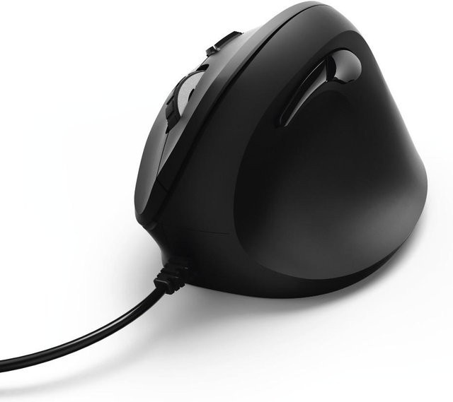 Hama Ergonomische Vertikale Maus EMC-500 Kabelgebunden USB-A Schwarz - Bild 1