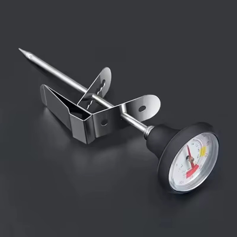 KOQZM Milchaufschäumthermometer aus Edelstahl in Silber zur Temperaturüberwachung von 0 °C bis 100 °C für Kaffee, Milchschaum und Schokolade - Bild 2