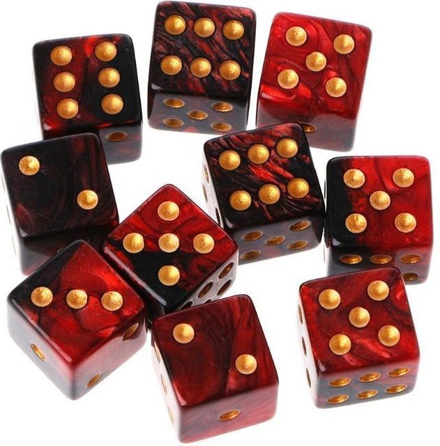 Allbestart Acryl-Würfelperlen, 10-teiliges Set, Mehrfarbig, 15mm - Bild 1