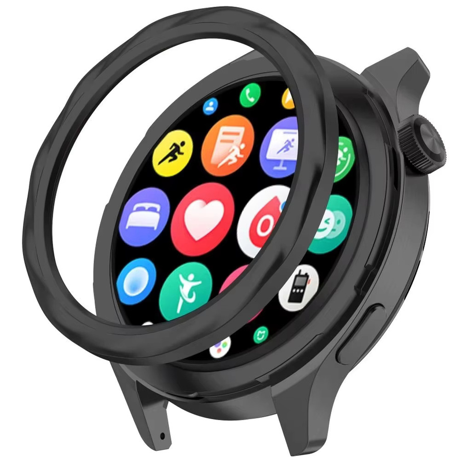 EOENKK Edelstahl-Metall-Lünettenring in Silber als kratzfester Displayschutz für deine Xiaomi Watch S4 S3 - Bild 3