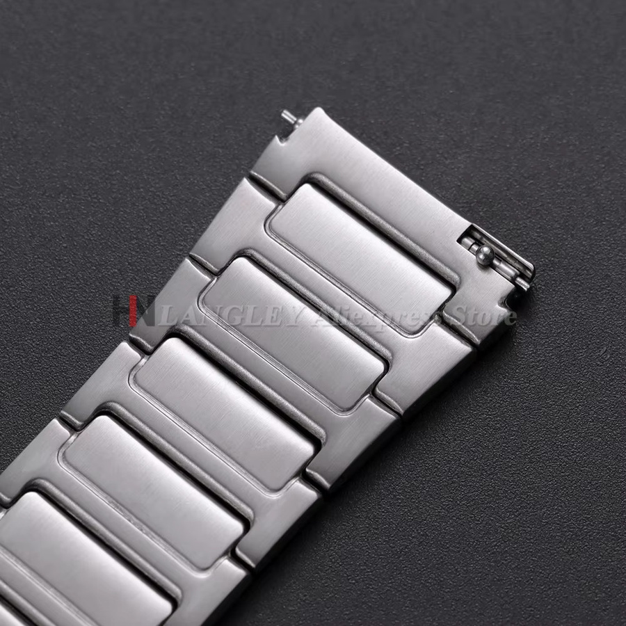 langley Uhrenarmband Edelstahl, Silber, Schwarz, Herren - Bild 4