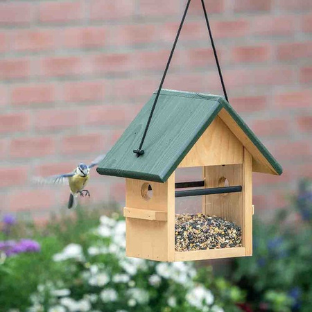 CJ Wildlife Futterhaus Breda für kleine Vögel zum Aufhängen in Grün
