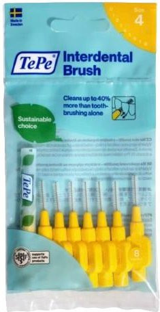 Tepe Original Interdentalbürsten, 0,7 mm, Gelb, 8 Stück - Bild 1