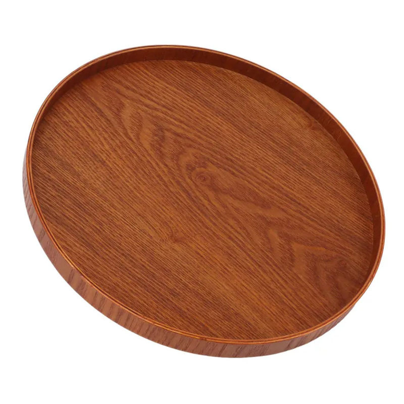 Rundes Serviertablett aus Holz von CosyHome, Durchmesser: 30 cm - Bild 4