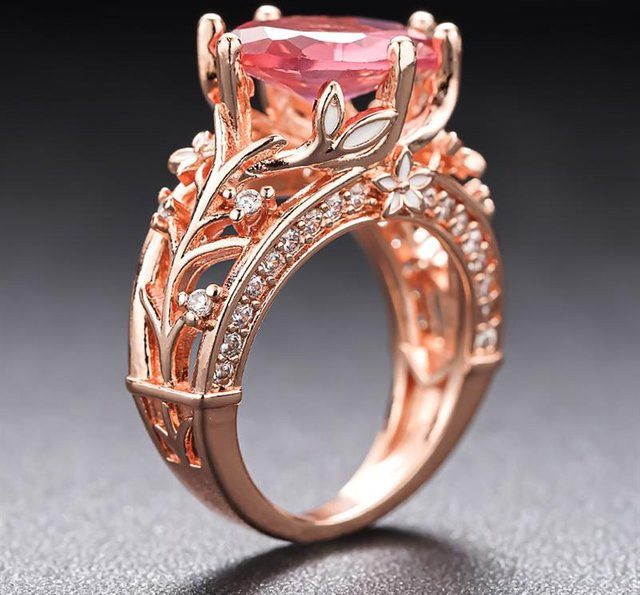 Huitan Ring, roter Zirkonia, Damen - Bild 1