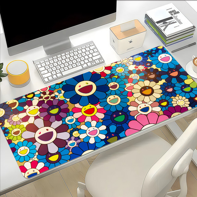 Rutschfestes und verdicktes Gaming Mauspad im Takashi Murakami Kunstdesign, Mehrfarbig - Bild 1