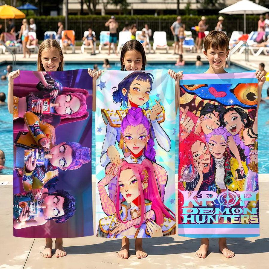 Weiches Anime Strandtuch für Reisen und Schwimmen, Multicolor, B/H: 70 x 140 cm - Bild 2