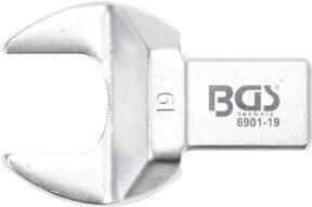 BGS Einsteck-Maulschlüssel aus Chrom-Vanadium in Silber, Größe 19 mm, Aufnahme 14 x 18 mm - Bild 1