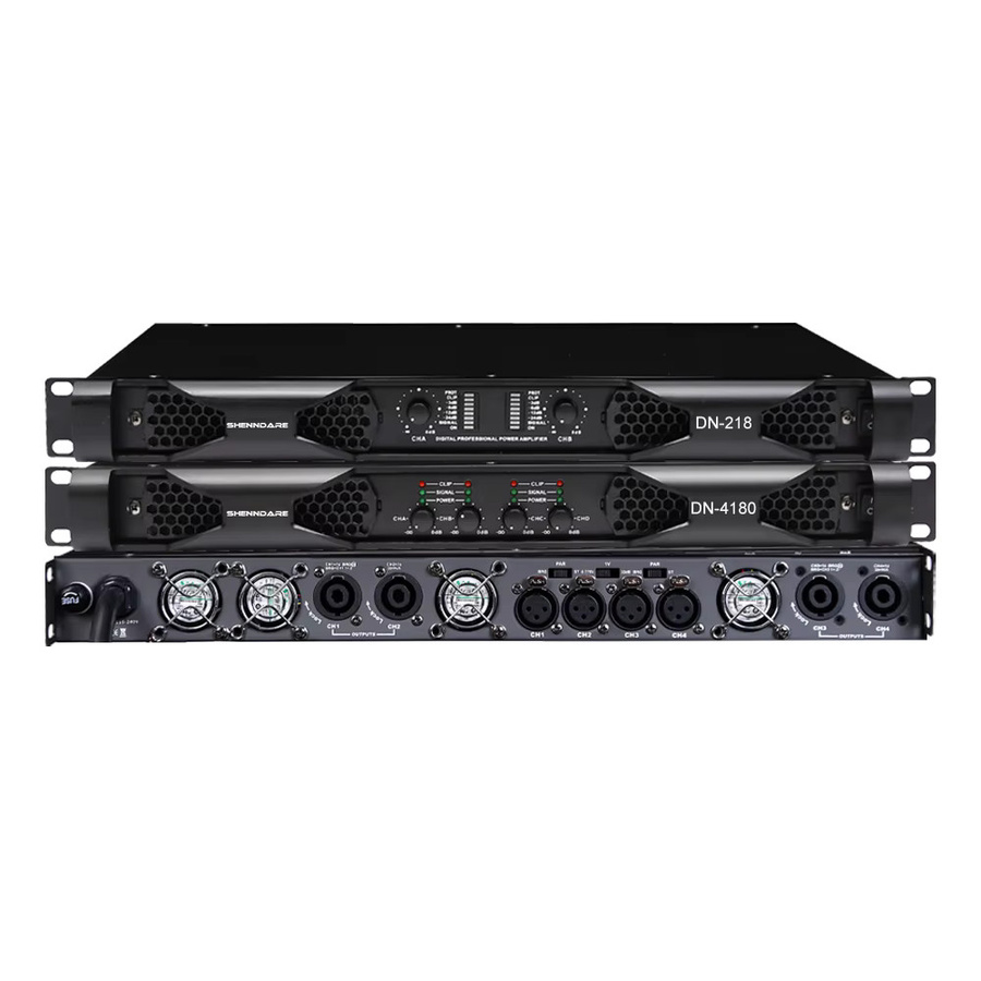 Shenndare Professioneller digitaler Klasse D Stereo Audio Leistungsverstärker mit 4x1800W, 1U 2/4 Kanal für Line Array Lautsprecher und DJ-Anwendungen - Bild 4