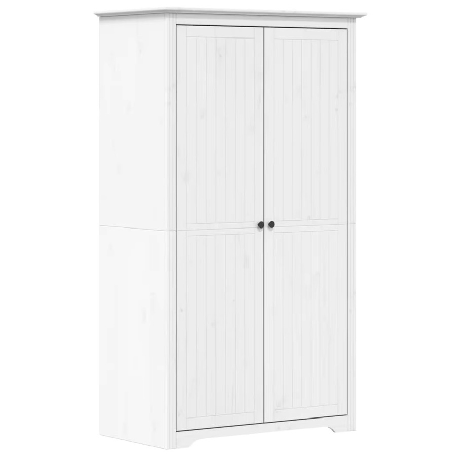 VIDAXL Kleiderschrank aus Kiefernholz in Weiß, B/T/H: 99 x 53,5 x 173 cm - Bild 2