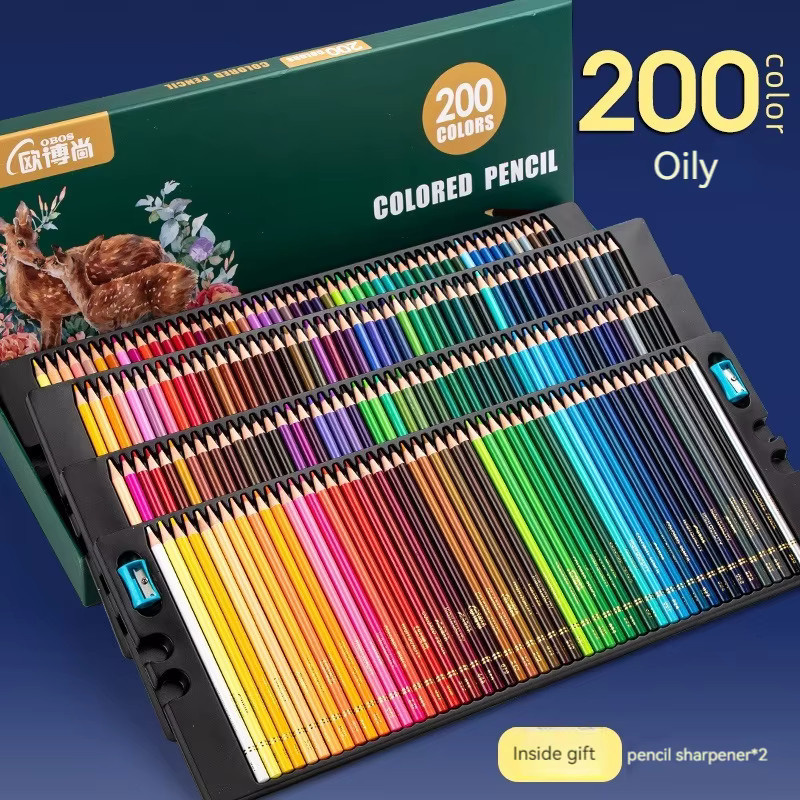 Professionelles Aquarell-Ölstifte Set mit Aufbewahrungstasche in 48 bis 200 Farben für Kunstbedarf - Bild 5
