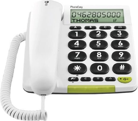 Doro PhoneEasy 312cs Schnurgebundenes Telefon mit Rufnummernanzeige in Weiß - Bild 1