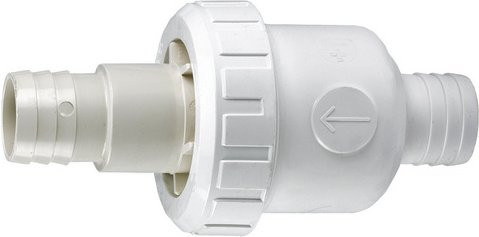 SUMMER FUN Rückschlagventil für Sandfilteranlagen mit 38 mm Schlauchanschluss, Weiss - Bild 1