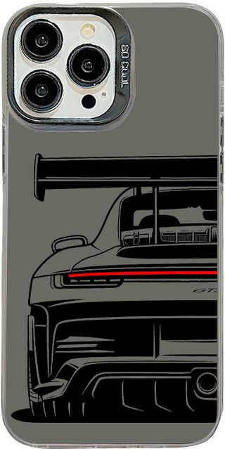 GT3 Handyhülle für iPhone 17 AIR 16 15 14 13 12 11 Pro Max Xs X XR Laser Hard Case aus PC und TPU in Pink und Grau - Bild 1