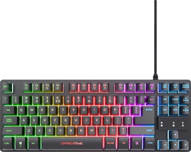 Trust GXT 833 Thado Gaming-Tastatur mit Membran-Technologie in Schwarz und Multicolour-Beleuchtung - Bild 2