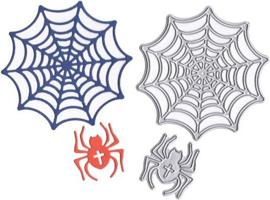ORA Halloween Spinnennetz Stanzform aus Metall in Silber für DIY Scrapbooking und Kartenprägung - Bild 1