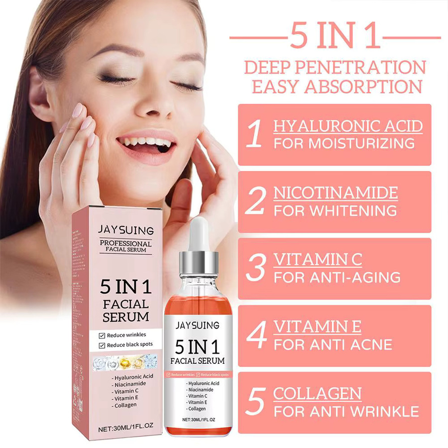 jaysuing Gesichtsserum mit Hyaluronsäure, Vitamin C, Kollagen, Unisex - Bild 2