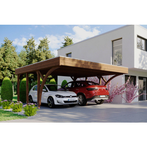 SKANHOLZ Carport Friesland Set 8, braun, B/T: 557 x 555 cm, Höhe: 254 cm - Bild 3