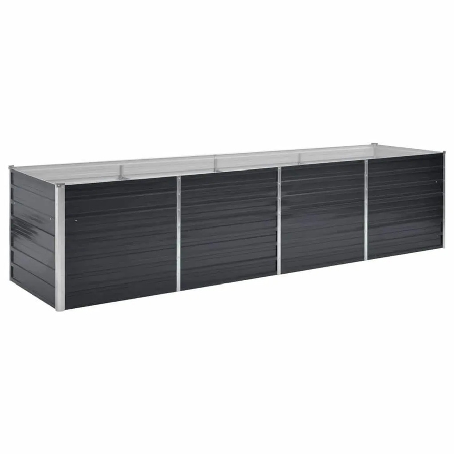 DELUKE Hochbeet OSKAR aus verzinktem Stahl in Anthrazit, B/T/H: 320 x 80 x 77 cm - Bild 2