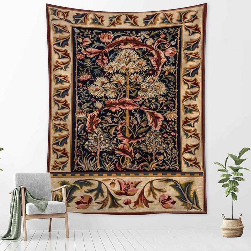 Bohemian Wandbehang Super Six mit floralem und abstraktem Design, mehrfarbig, Textil, B: 230 cm, H: 180 cm - Bild 5