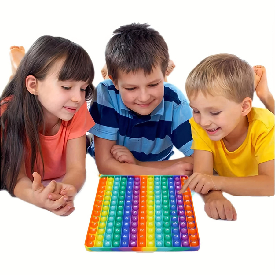 Yiran toy 12x12 Einmaleins Blasenplatzer Fidget Spielzeug Silikon Bunt / Mehrfarbig 3-6 Jahre - Bild 2