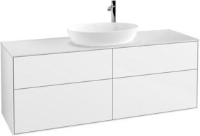 V&B Waschtischunterschrank Finion in Weiß lackiert, B/T/H: 160 x 50,1 x 0 cm - Bild 1