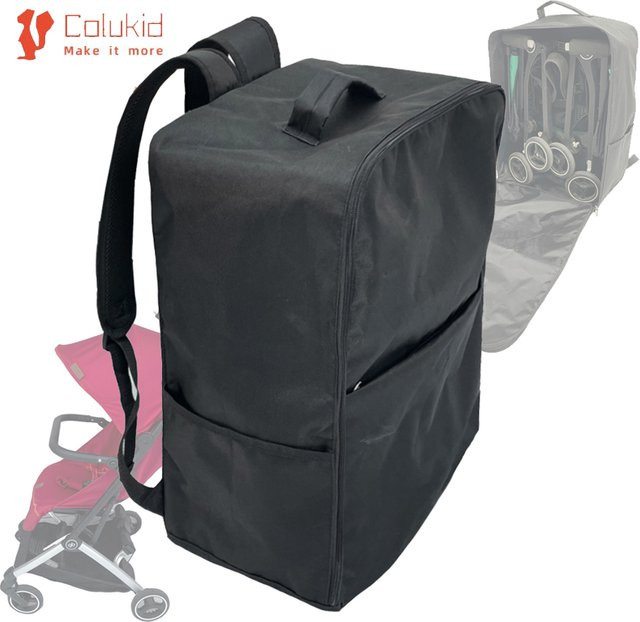 Colu Kid Aufbewahrungstasche als Rucksack für Baby Kinderwagen und Buggy, kompatibel mit Cybex Libelle, GB Pockit+ sowie All-City und All-Terrain, Farbe: Schwarz - Bild 1