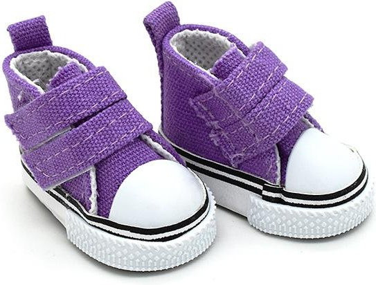Toys-Glory Fourall Puppenschuhe aus Segeltuch, violett, 1 Paar - Bild 1