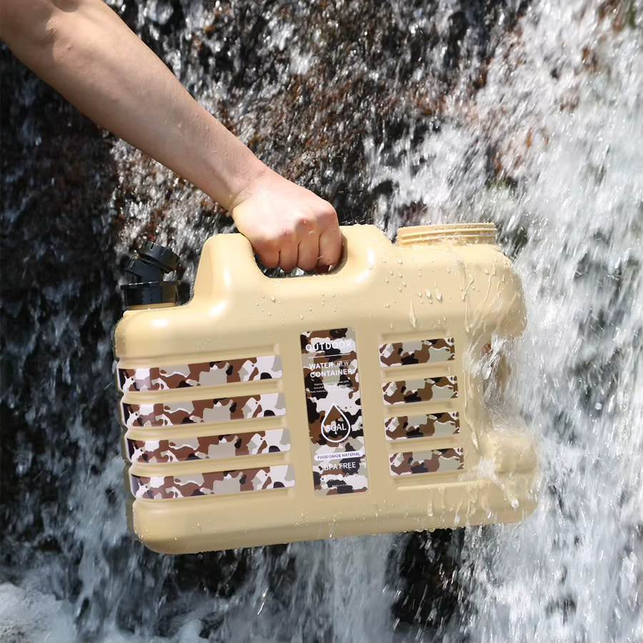 APWIKOGER Camping Wasserbehälter mit abnehmbarem Wasserhahn, Tragbarer Outdoor Wasser Eimer für Picknick und Camping, 18-28L Kapazität - Bild 3