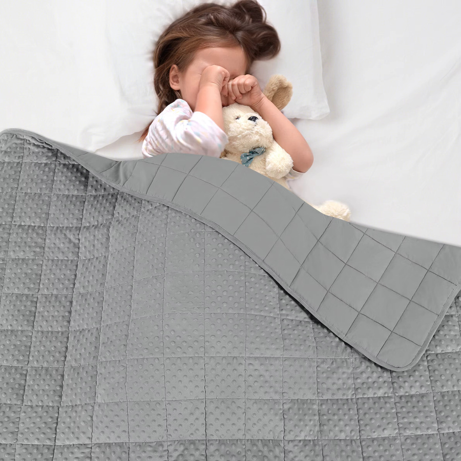 WOLTU Gewichtsdecke als Anti-Stress-Therapiedecke und Entspannungs-Schwerdecke in Grau, B/B/H: 120 x 90 x 1 cm - Bild 3