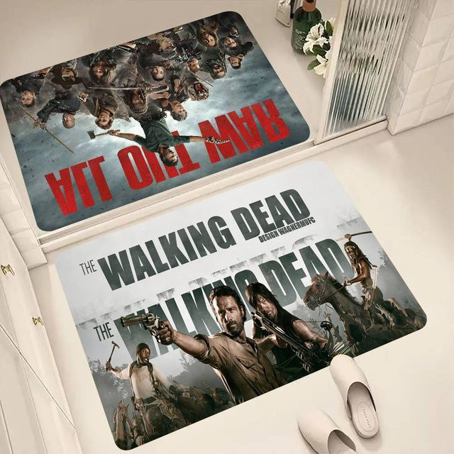 Rutschfeste Bodenmatte im The Walking Dead Design für Wohnzimmer, Küche oder Badezimmer - Bild 1