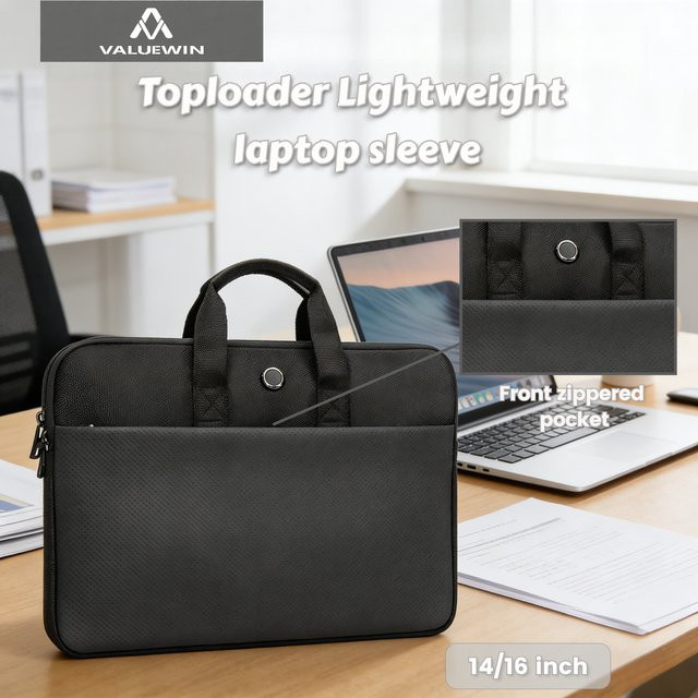 ValueWin Laptoptasche für MacBook Pro 14 und 16 Zoll, Tragbare Laptop-Hülle mit Tasche, Schwarz - Bild 1