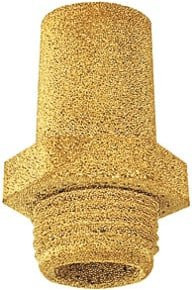 Riegler Sinterbronce-Schalldämpfer aus Messing in Gold, Sechskant, G 1, SW 41 - Bild 1