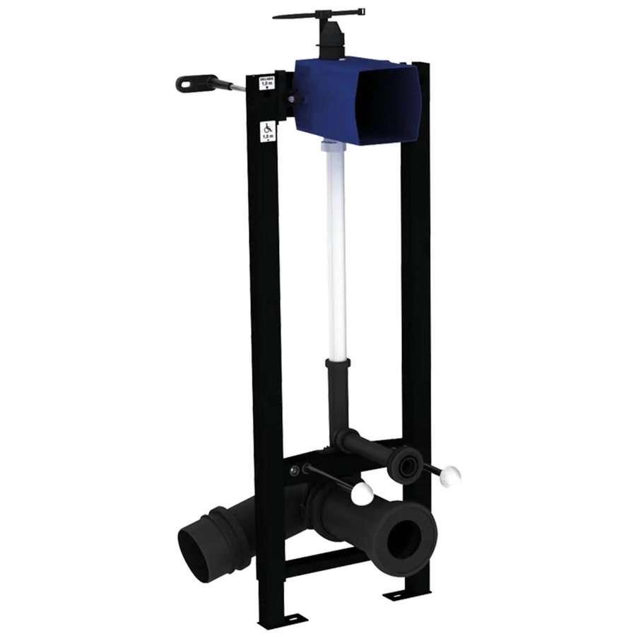 Delabie TEMPOFIX 3 Vorwand-Installationssystem für wandhängendes WC in Schwarz mit höhenverstellbarer Stahlkonstruktion und D110 Set 1/2 - Bild 2