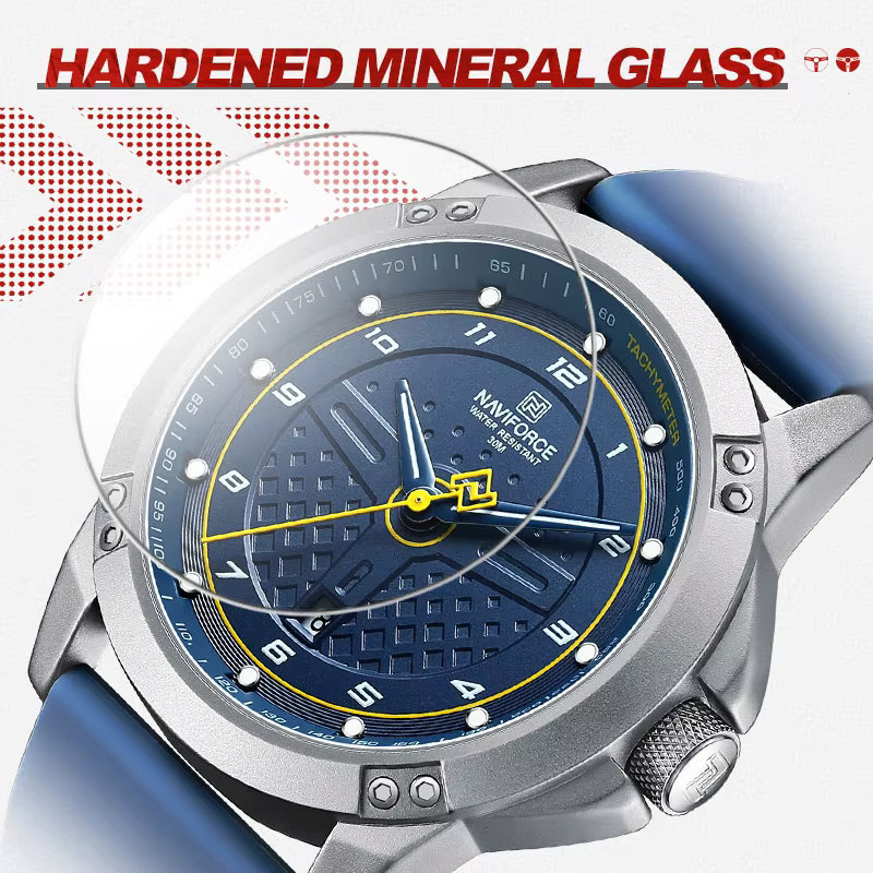 NAVIFORCE Armbanduhr, Quarz, Silikon, Blau, Herren - Bild 4