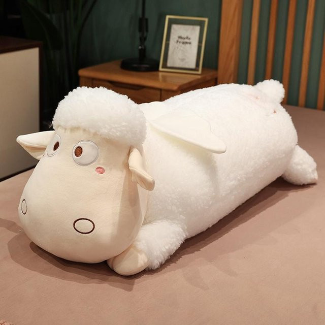 Linyi toy Stoffschaf Lamm Plüschtier Kissen, mit Engelsflügel, Weiß - Bild 1