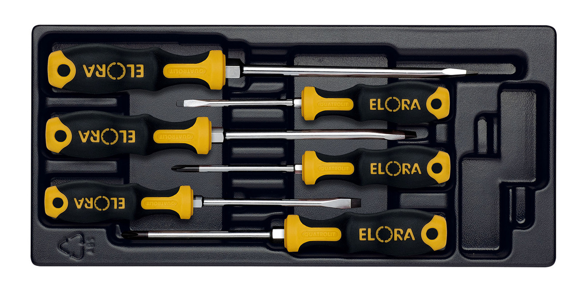 Elora QUATROLIT 2K-Schraubendreher-Satz ELORA-MS-36, 6-teilig, multicolour - Bild 1